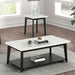 Thisted Rectangle Marble Coffee Table w/ Casters - Casa Morelos / Coahuila Furniture (Oklahoma City, OK)