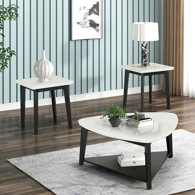 Thisted Triangle Marble Coffee Table - Casa Morelos / Coahuila Furniture (Oklahoma City, OK)