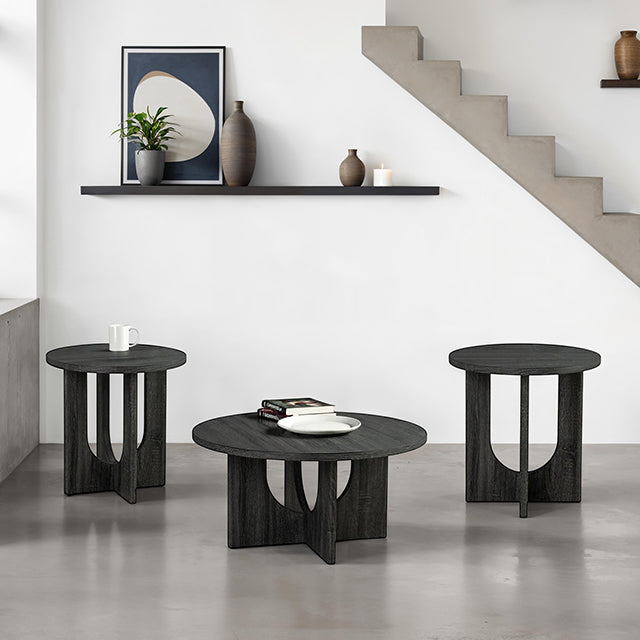 Holen 3 Pc. Table Set Gray - Casa Morelos / Coahuila Furniture (Oklahoma City, OK)