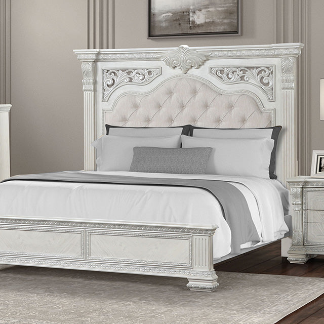 Promenade E.King & Queen Bed Brown & White - Casa Morelos / Coahuila Furniture (Oklahoma City, OK)
