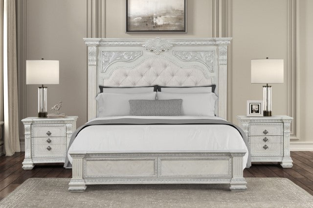 Promenade E.King & Queen Bed Brown & White - Casa Morelos / Coahuila Furniture (Oklahoma City, OK)