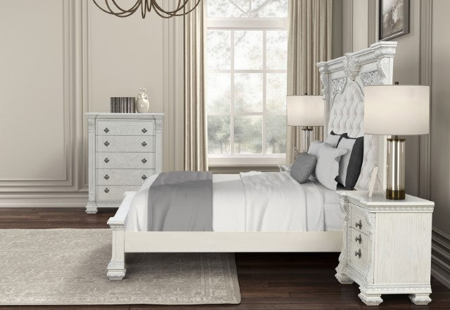 Promenade E.King & Queen Bed Brown & White - Casa Morelos / Coahuila Furniture (Oklahoma City, OK)