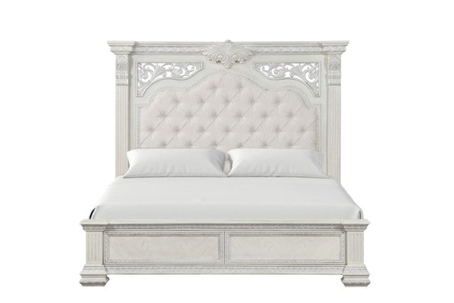 Promenade E.King & Queen Bed Brown & White - Casa Morelos / Coahuila Furniture (Oklahoma City, OK)