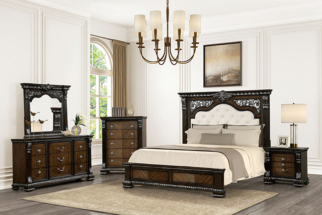 Promenade E.King & Queen Bed Brown & White - Casa Morelos / Coahuila Furniture (Oklahoma City, OK)