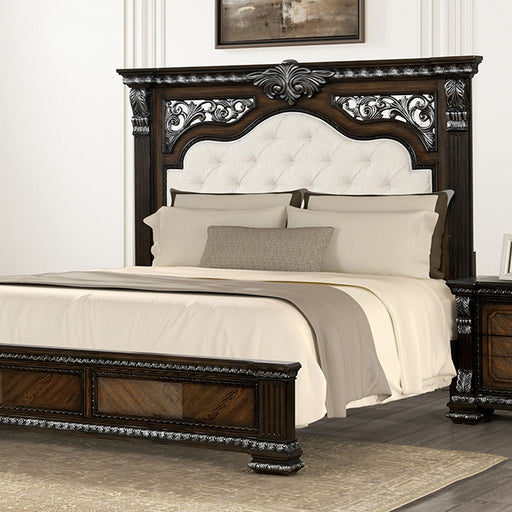 Promenade E.King & Queen Bed Brown & White - Casa Morelos / Coahuila Furniture (Oklahoma City, OK)