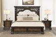 Promenade E.King & Queen Bed Brown & White - Casa Morelos / Coahuila Furniture (Oklahoma City, OK)
