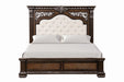 Promenade E.King & Queen Bed Brown & White - Casa Morelos / Coahuila Furniture (Oklahoma City, OK)