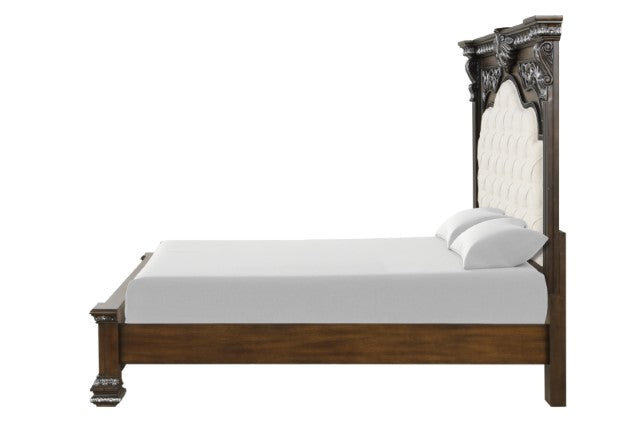 Promenade E.King & Queen Bed Brown & White - Casa Morelos / Coahuila Furniture (Oklahoma City, OK)