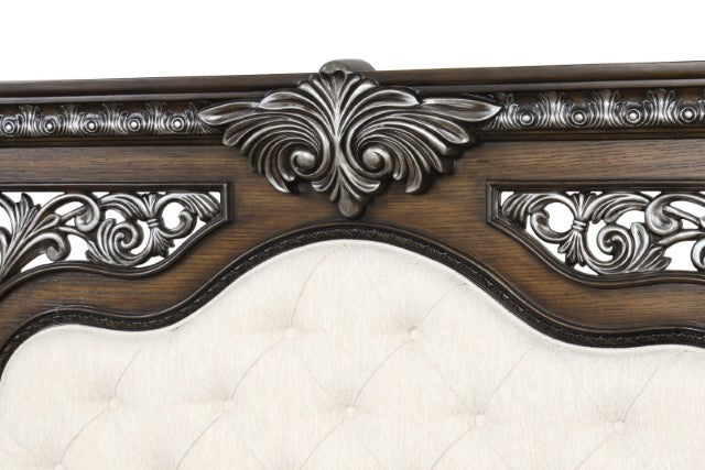 Promenade E.King & Queen Bed Brown & White - Casa Morelos / Coahuila Furniture (Oklahoma City, OK)