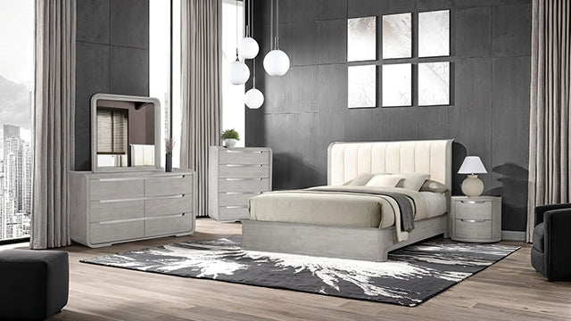 Osterley Queen & E.King Bed Grey & Black - Casa Morelos / Coahuila Furniture (Oklahoma City, OK)