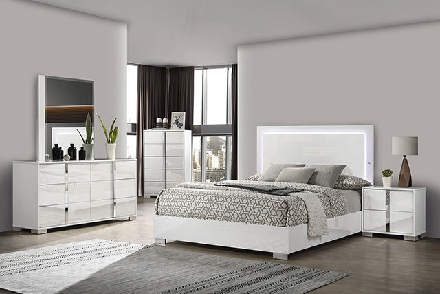 Sinistra Bed Beige, Black, White - Casa Morelos / Coahuila Furniture (Oklahoma City, OK)