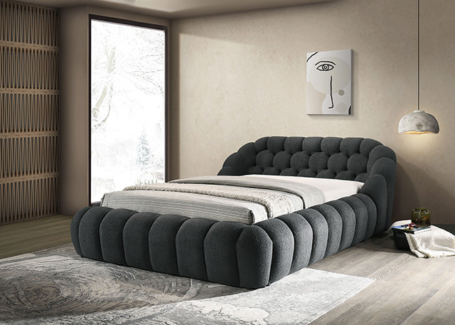Newquay Bed Black, White, & Gray - Casa Morelos / Coahuila Furniture (Oklahoma City, OK)
