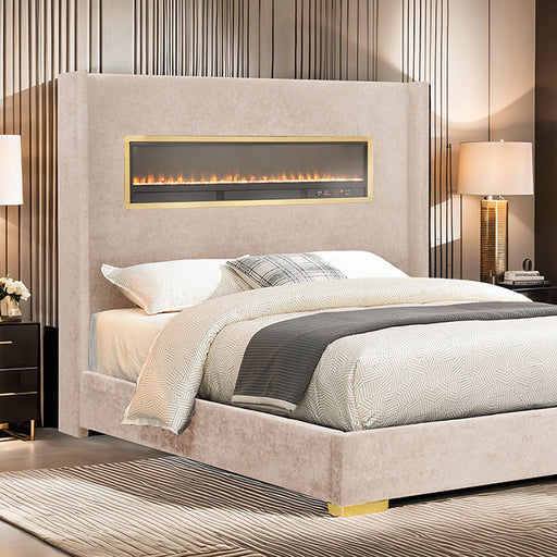 Danvers Bed Beige, Black, & Grey - Casa Morelos / Coahuila Furniture (Oklahoma City, OK)