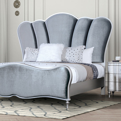 Melodi Parc E.King & Queen Bed Black & Silver - Casa Morelos / Coahuila Furniture (Oklahoma City, OK)