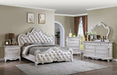 Ventresca Bed White & Chrome - Casa Morelos / Coahuila Furniture (Oklahoma City, OK)