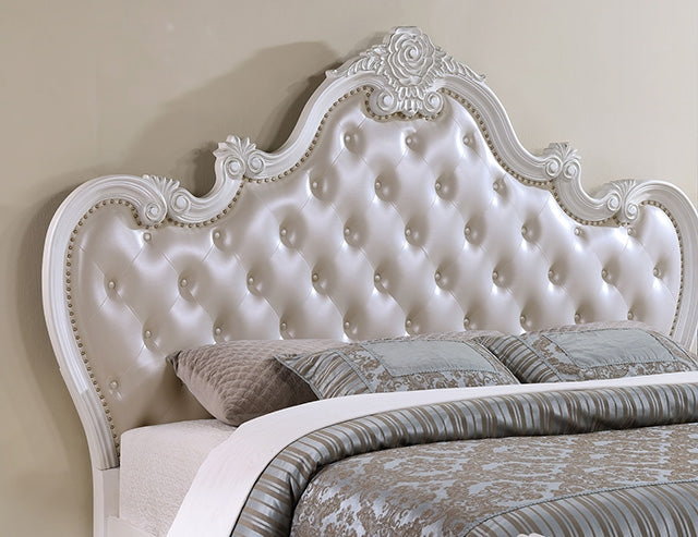 Ventresca Bed White & Chrome - Casa Morelos / Coahuila Furniture (Oklahoma City, OK)