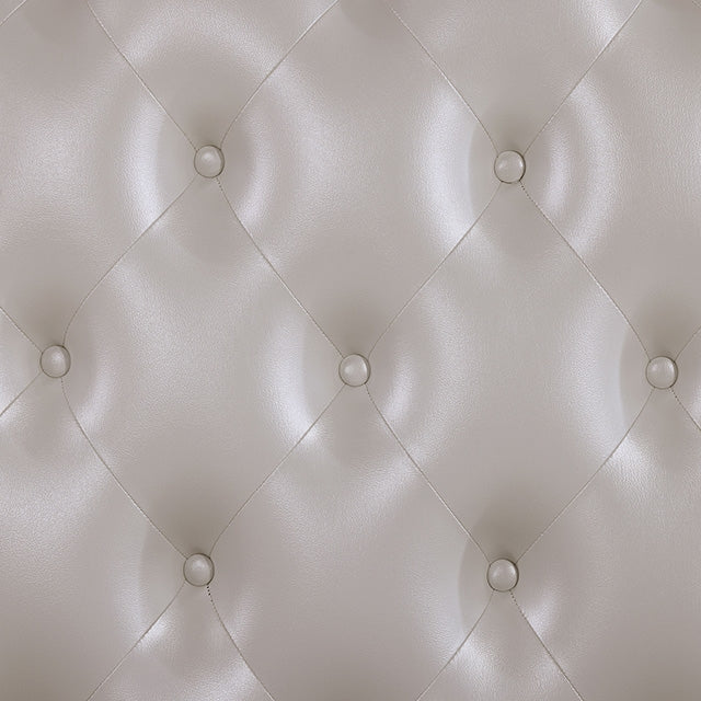 Ventresca Bed White & Chrome - Casa Morelos / Coahuila Furniture (Oklahoma City, OK)