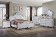Roselli E.King & Queen Bed White & Chrome - Casa Morelos / Coahuila Furniture (Oklahoma City, OK)
