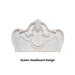 Roselli E.King & Queen Bed White & Chrome - Casa Morelos / Coahuila Furniture (Oklahoma City, OK)