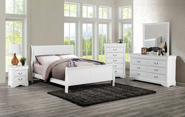 Louis Philippe Bed Black, White, & Cherry - Casa Morelos / Coahuila Furniture (Oklahoma City, OK)