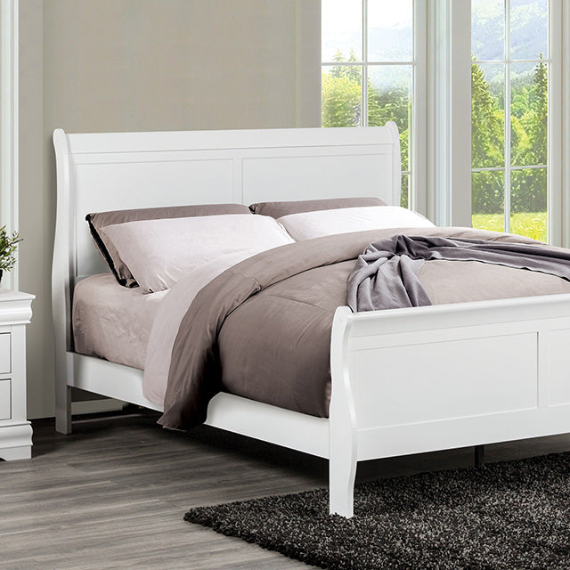 Louis Philippe Bed Black, White, & Cherry - Casa Morelos / Coahuila Furniture (Oklahoma City, OK)