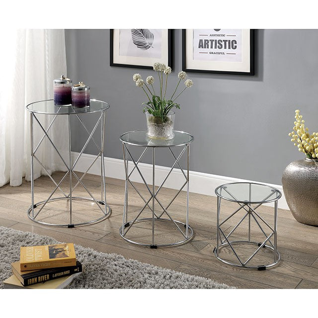 Madyson 3 Pc. Nesting Table - Casa Morelos / Coahuila Furniture (Oklahoma City, OK)