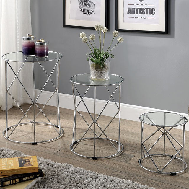 Madyson 3 Pc. Nesting Table - Casa Morelos / Coahuila Furniture (Oklahoma City, OK)
