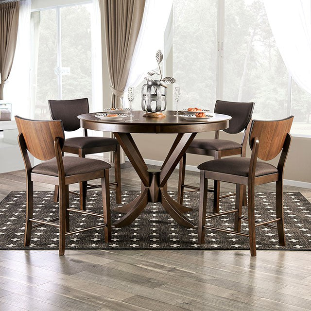 Marina 5 PC Dining Table Set Walnut - Casa Morelos / Coahuila Furniture (Oklahoma City, OK)