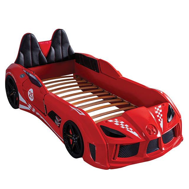 Trackster Bed White, Red,, Black, & Blue - Casa Morelos / Coahuila Furniture (Oklahoma City, OK)