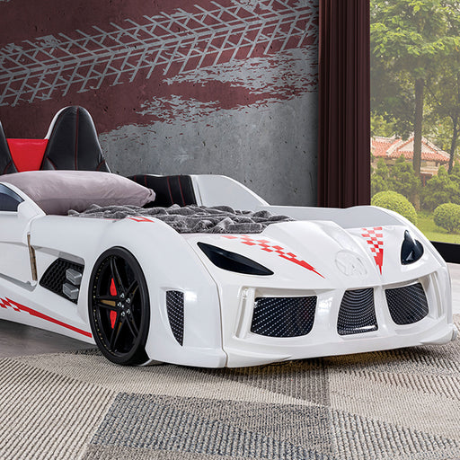 Trackster Bed White, Red,, Black, & Blue - Casa Morelos / Coahuila Furniture (Oklahoma City, OK)