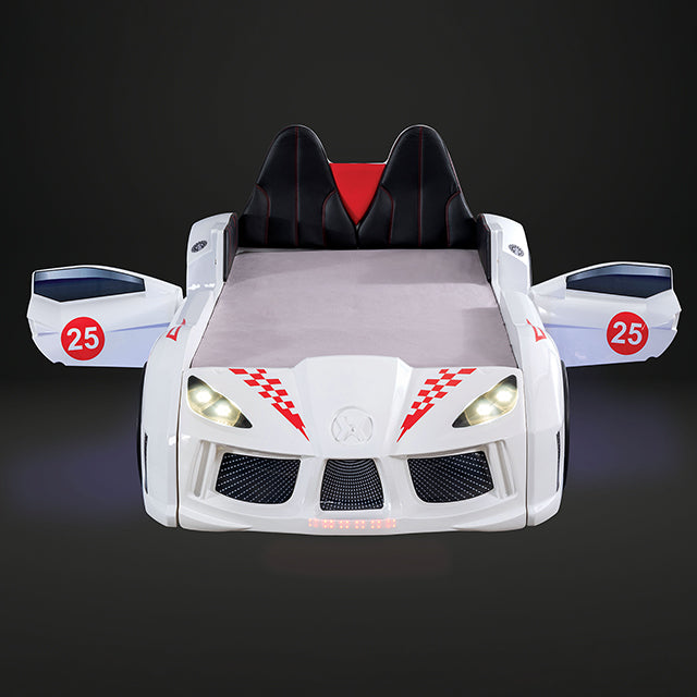 Trackster Bed White, Red,, Black, & Blue - Casa Morelos / Coahuila Furniture (Oklahoma City, OK)