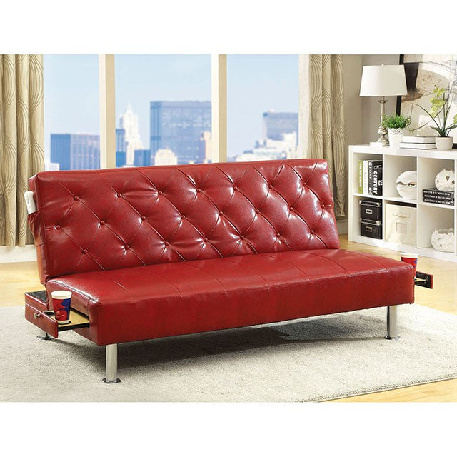 Farel Futon Sofa Red & White - Casa Morelos / Coahuila Furniture (Oklahoma City, OK)