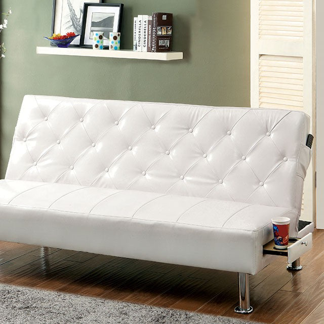 Farel Futon Sofa Red & White - Casa Morelos / Coahuila Furniture (Oklahoma City, OK)