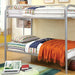 Rainbow Twin/Twin Bunk Bed Black, Silver, & White - Casa Morelos / Coahuila Furniture (Oklahoma City, OK)