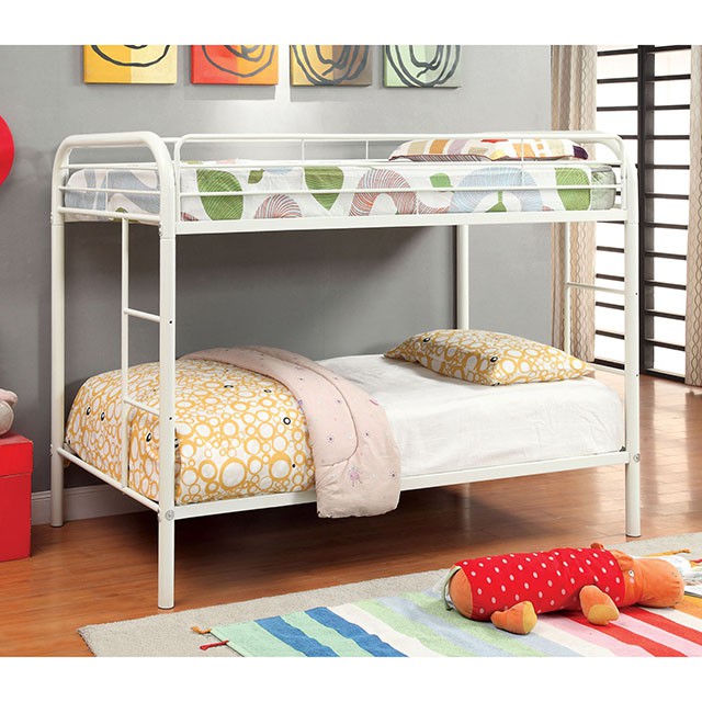 Rainbow Twin/Twin Bunk Bed Black, Silver, & White - Casa Morelos / Coahuila Furniture (Oklahoma City, OK)