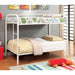 Rainbow Twin/Twin Bunk Bed Black, Silver, & White - Casa Morelos / Coahuila Furniture (Oklahoma City, OK)