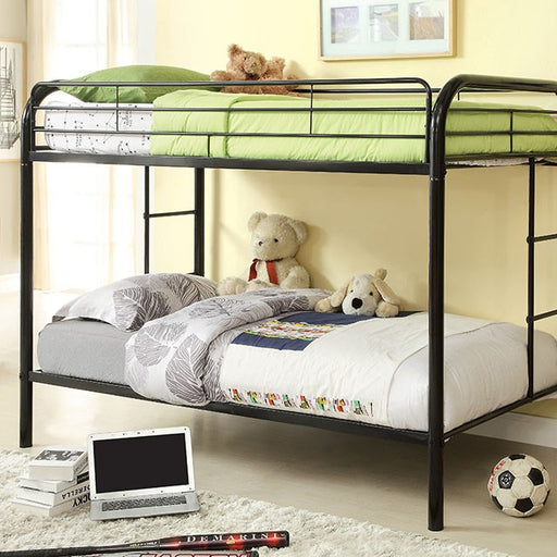 Rainbow Twin/Twin Bunk Bed Black, Silver, & White - Casa Morelos / Coahuila Furniture (Oklahoma City, OK)