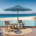 Soli 9' Outdoor Umbrella w/ Auto Tilt + 21" Round Base - Casa Morelos / Coahuila Furniture (Oklahoma City, OK)