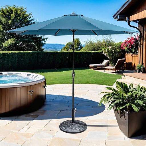 Mora 11' Outdoor Umbrella + 21" Round Base - Casa Morelos / Coahuila Furniture (Oklahoma City, OK)