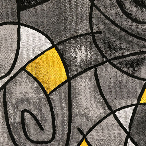 Sivas Charcoal Yellow 8' X 10' Area Rug - Casa Morelos / Coahuila Furniture (Oklahoma City, OK)