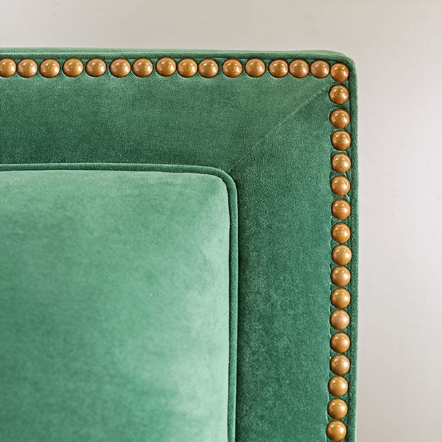 VERDANTE Emerald Green/Gold Sofa - Casa Morelos / Coahuila Furniture (Oklahoma City, OK)