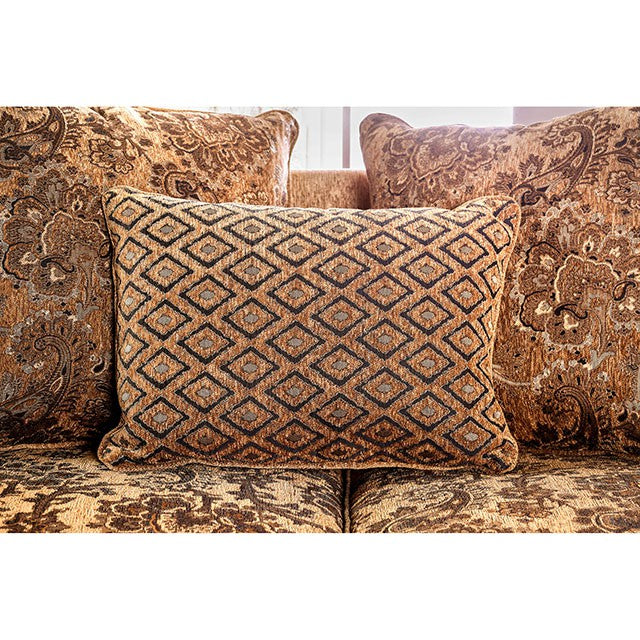 NICANOR Tan/Gold Sofa - Casa Morelos / Coahuila Furniture (Oklahoma City, OK)