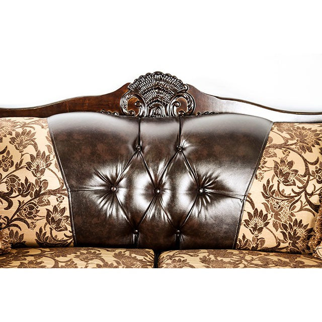 Quirino Tan/Dark Brown Sofa - Casa Morelos / Coahuila Furniture (Oklahoma City, OK)
