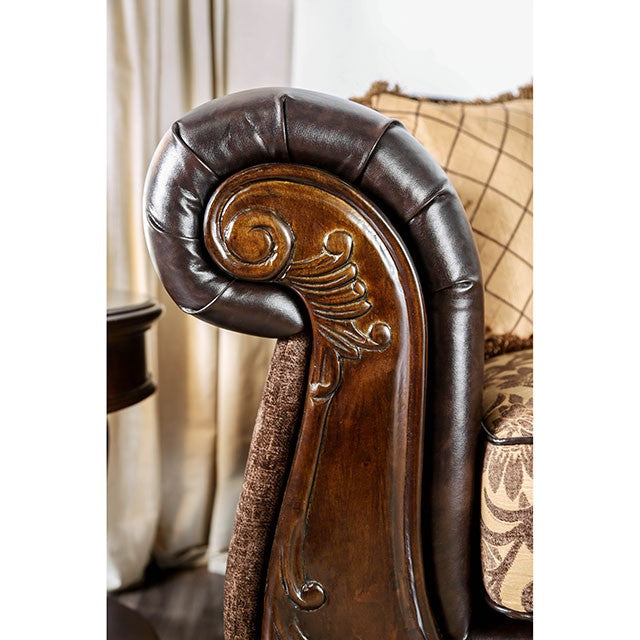 Quirino Tan/Dark Brown Sofa - Casa Morelos / Coahuila Furniture (Oklahoma City, OK)